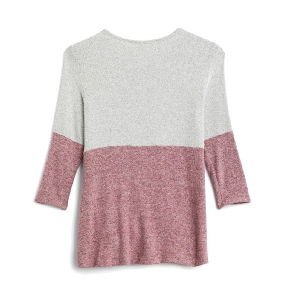 NWOT Pink Clover Front Twist Brushed Knit Top - Picture 4 of 4